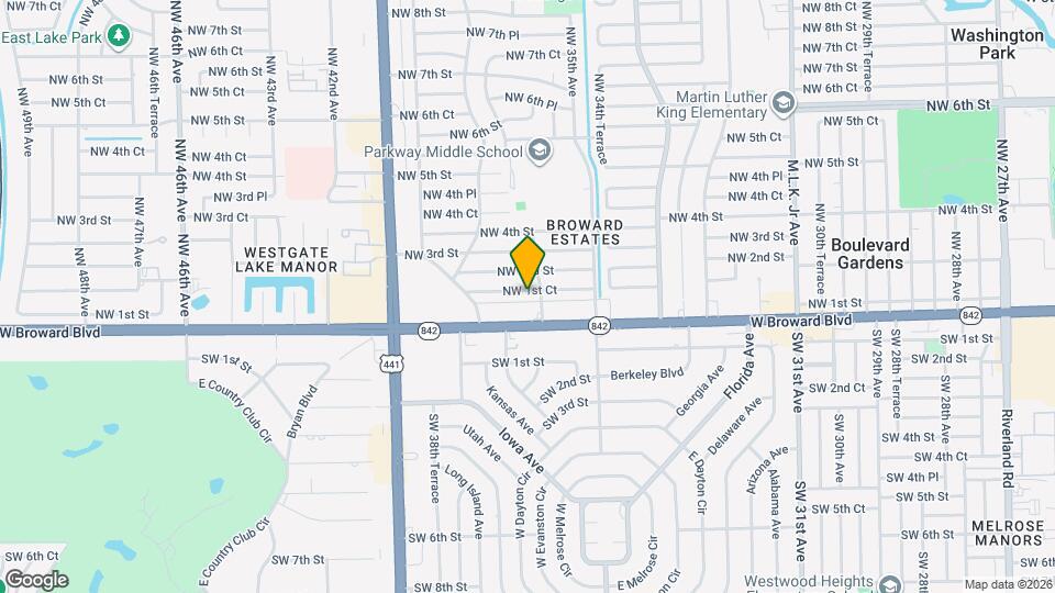 3610 NW 1st Ct Map and Location Details