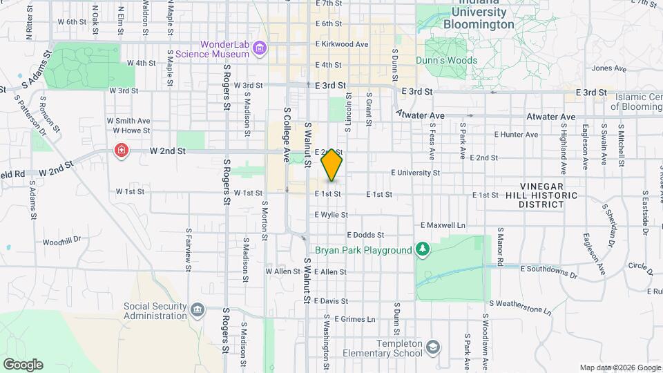 551 S Washington St Map and Location Details