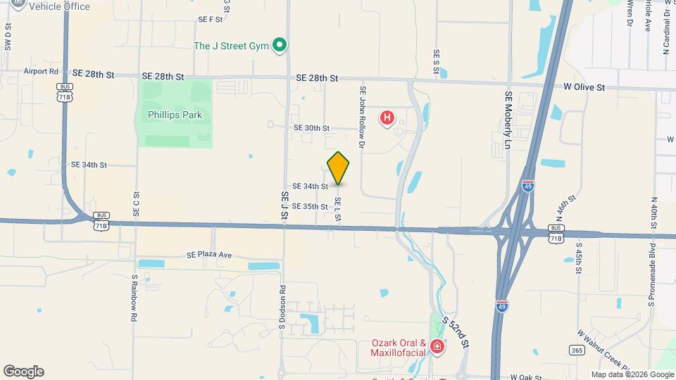 3406 SE K St Map and Location Details