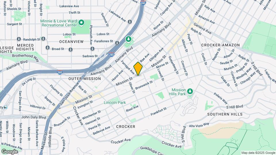 5739 Mission St Map and Location Details