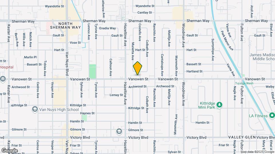 14007 Vanowen St Mapa y Detalles de la Ubicación