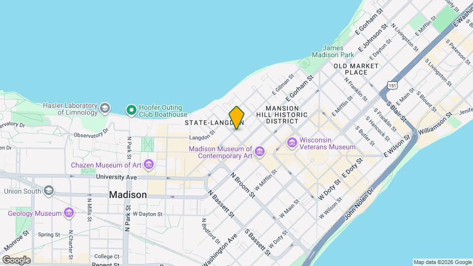 151 W Gilman St Map and Location Details