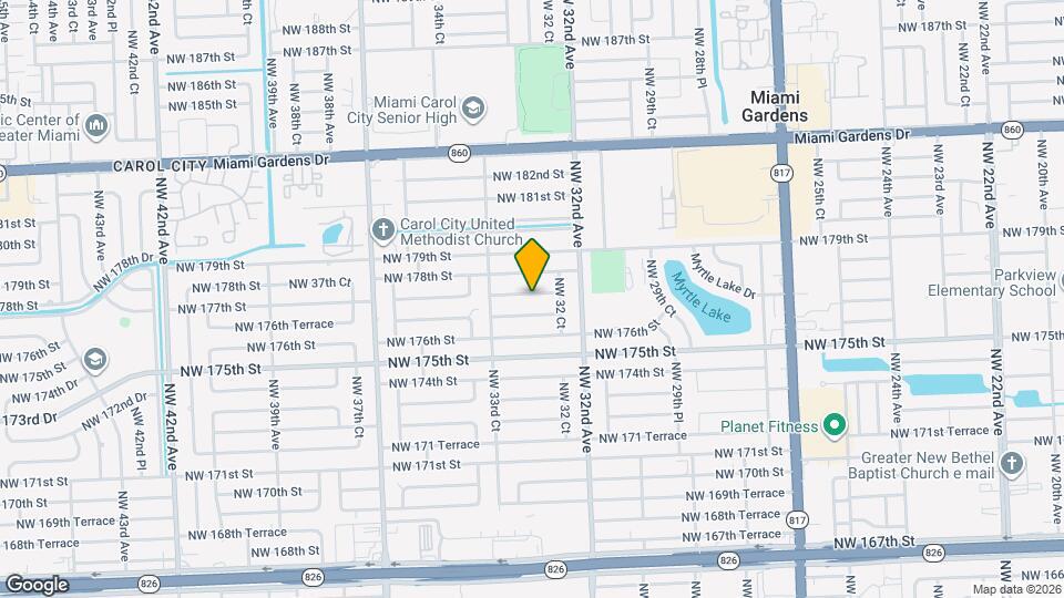 3270 NW 177th Terrace Mapa y Detalles de la Ubicación