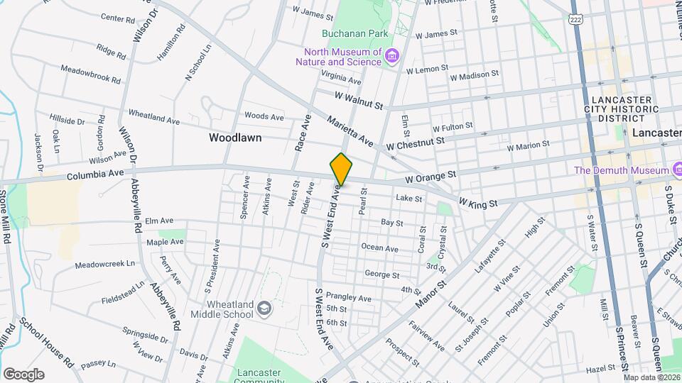 25 S West End Ave Map and Location Details