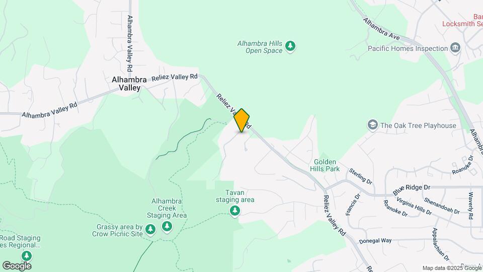 2495 Reliez Valley Rd Map and Location Details