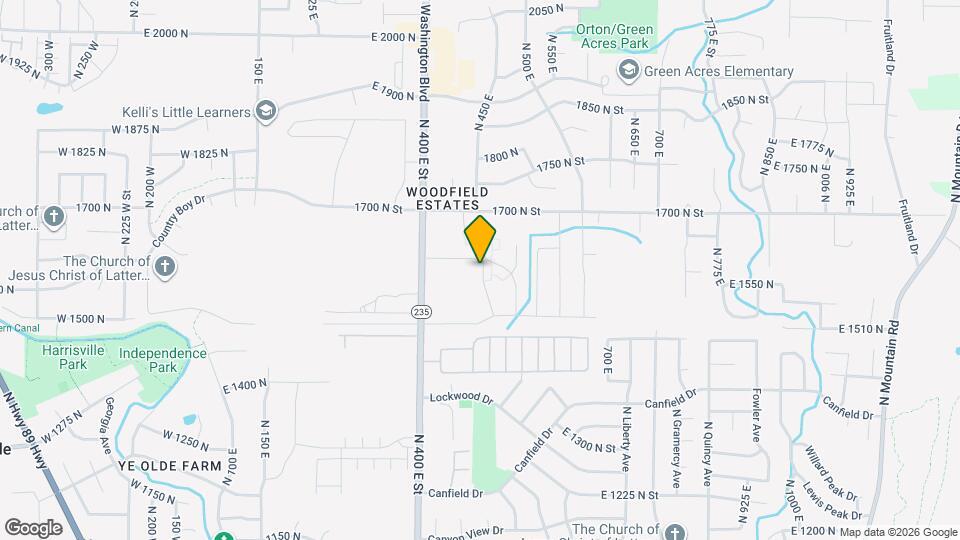 1613 N 450 E Mapa y Detalles de la Ubicación