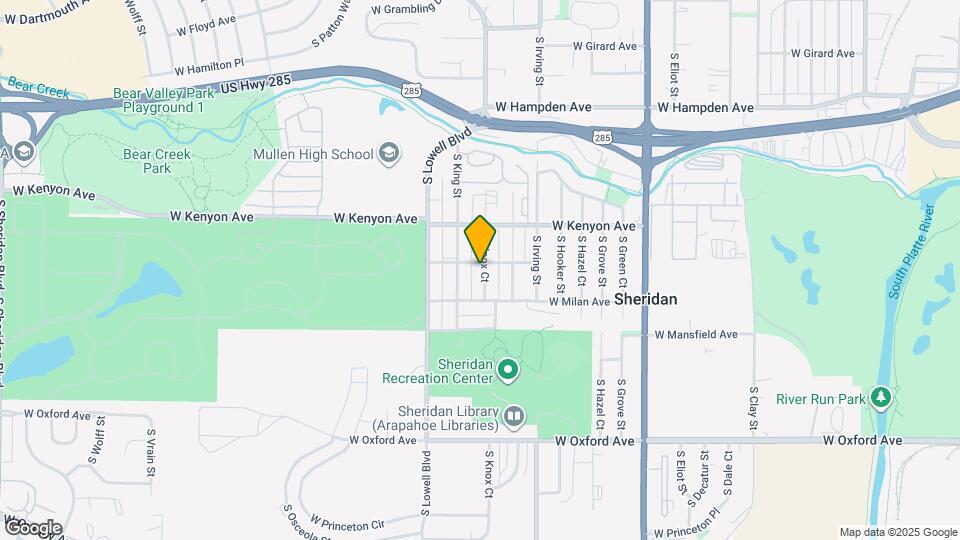 3815 S Knox Ct Map and Location Details