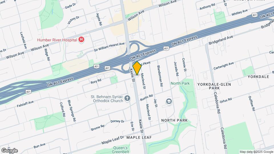 2625 Keele St Map and Location Details