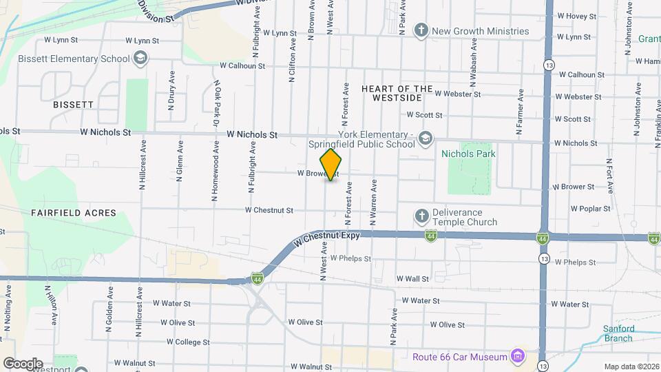 740 N West Ave Map and Location Details