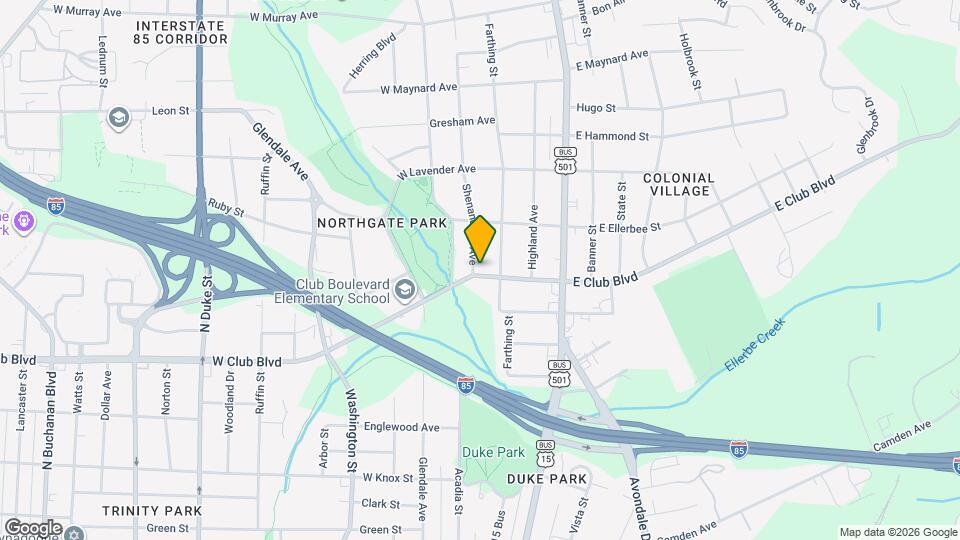 108 W Club Blvd, Unit Apt. B Mapa y Detalles de la Ubicación