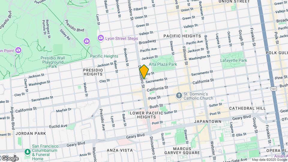 2100 Divisadero St Map and Location Details