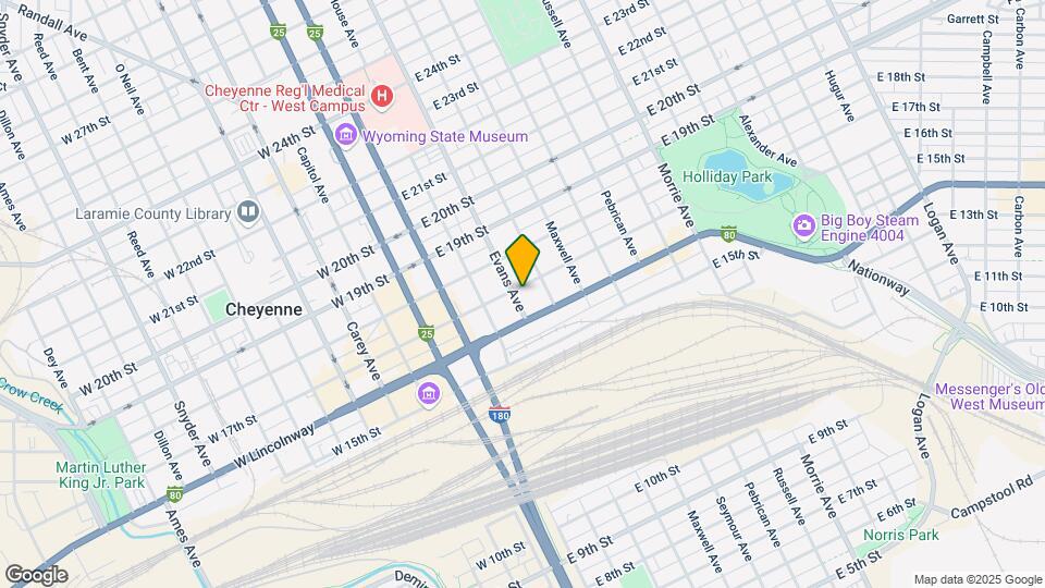1621 Evans Ave Map and Location Details