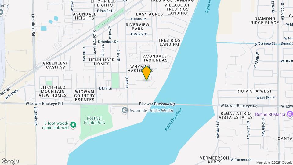 621 E Elm Ln Map and Location Details