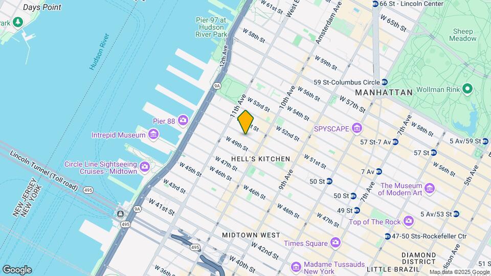 522 W 50th St Map and Location Details