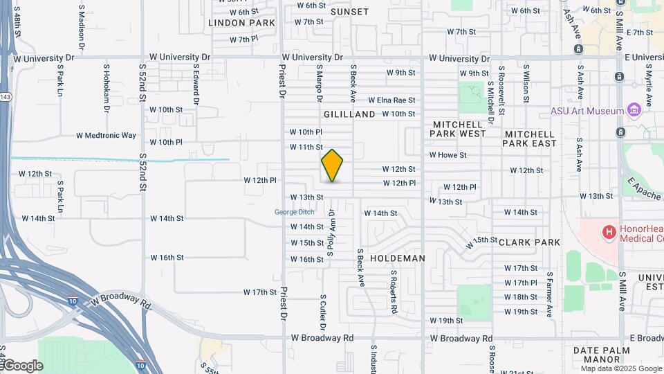 1235 W 12th Pl Map and Location Details