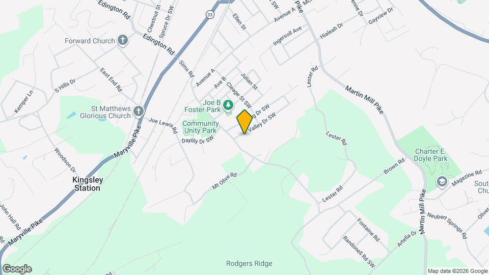 1138 Valley Dr SW Map and Location Details