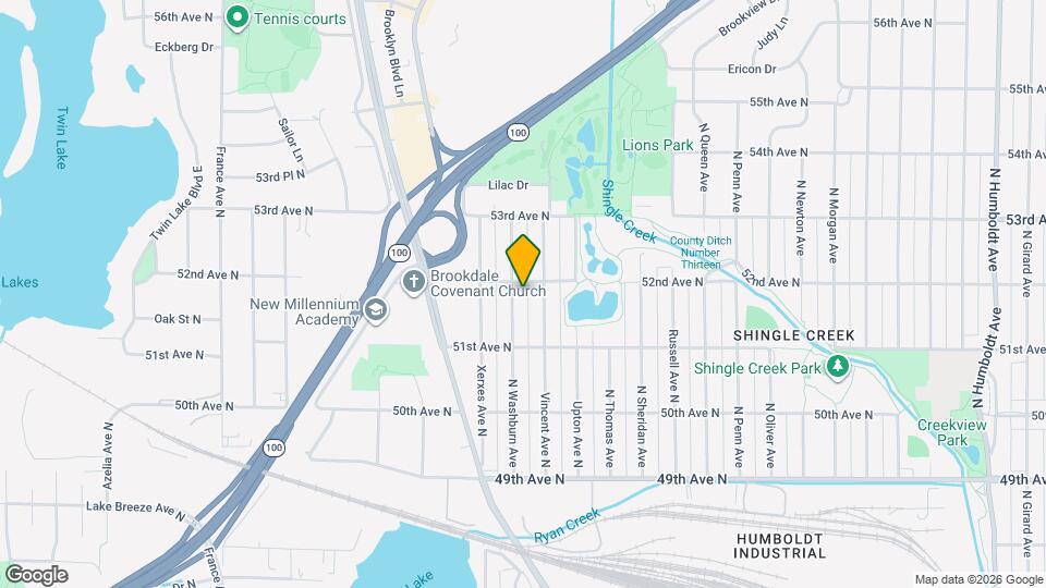 5148 Washburn Ave N Map and Location Details