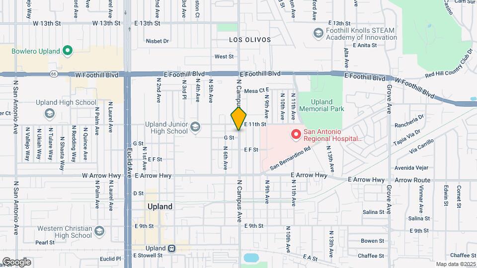 731 N Campus Ave Mapa y Detalles de la Ubicación