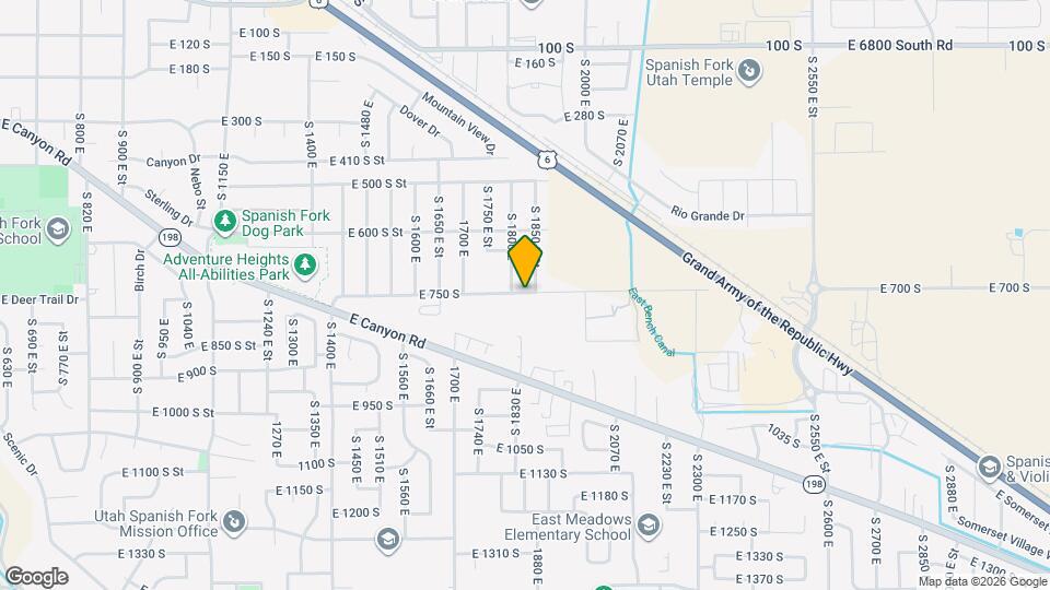 1322 E 750 S, Unit 1324 Mapa y Detalles de la Ubicación