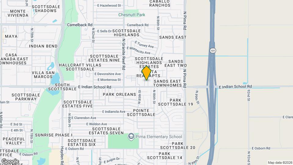 8552 E Indian School Rd Map and Location Details