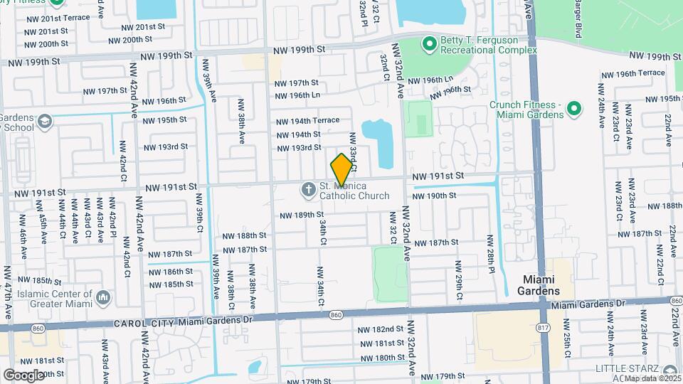 18940 NW 33rd Pl Mapa y Detalles de la Ubicación