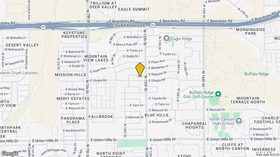 1102 E Utopia Rd Mapa y Detalles de la Ubicación