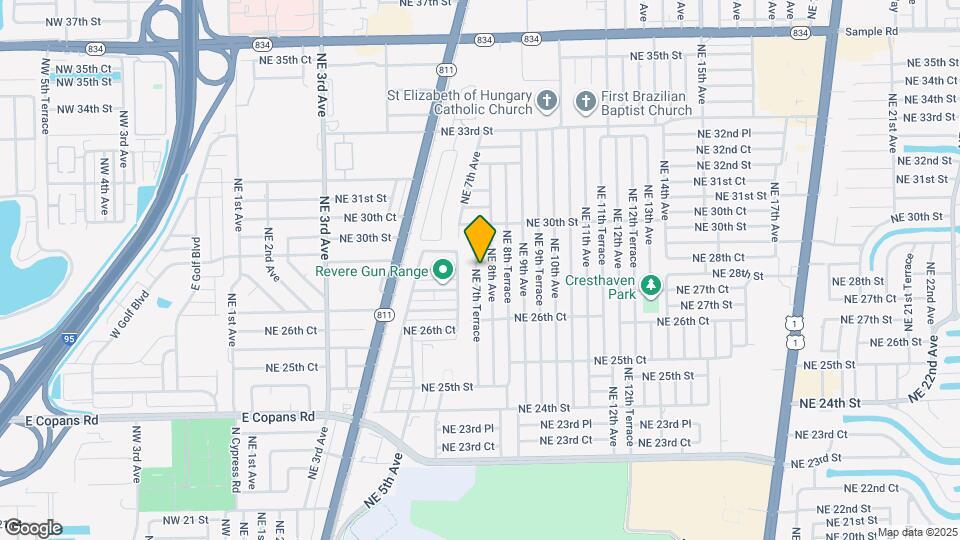 2830 NE 7th Terrace Map and Location Details