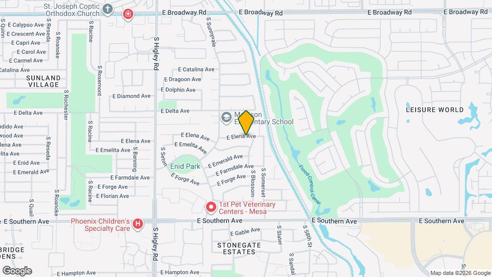 5539 E Elena Ave Mapa y Detalles de la Ubicación