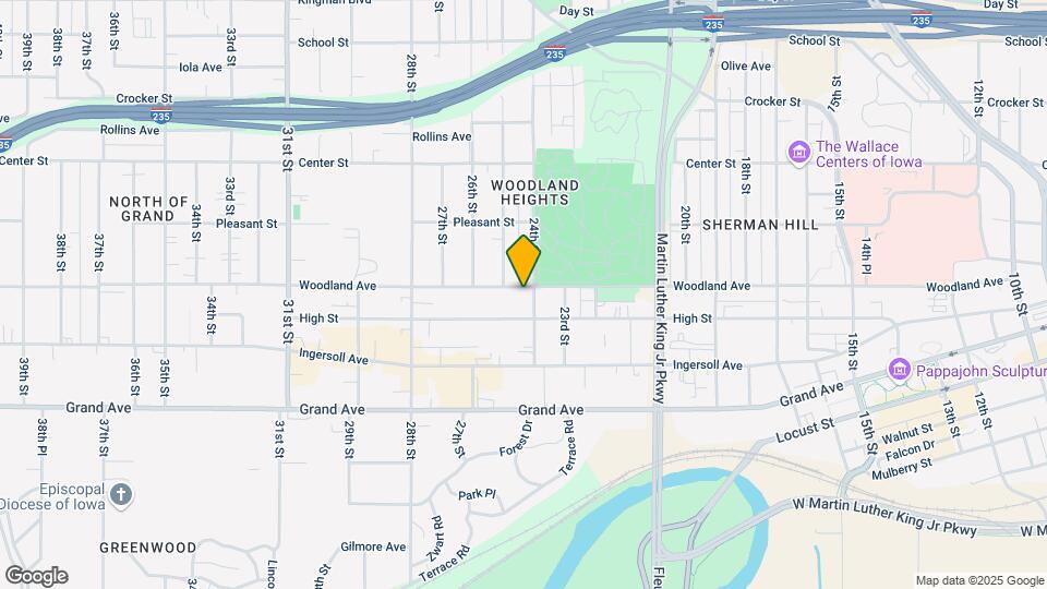 2406 Woodland Ave Map and Location Details
