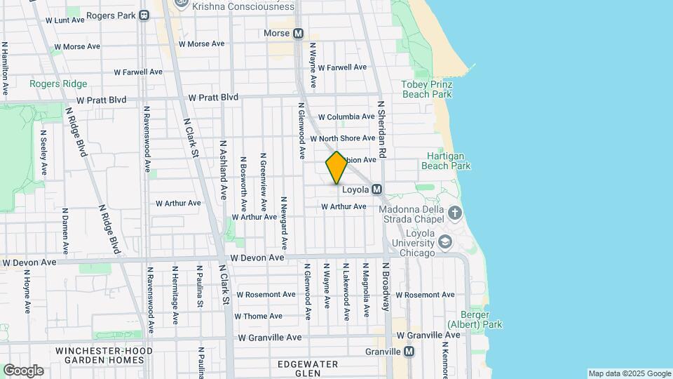6538 N Lakewood Ave Map and Location Details
