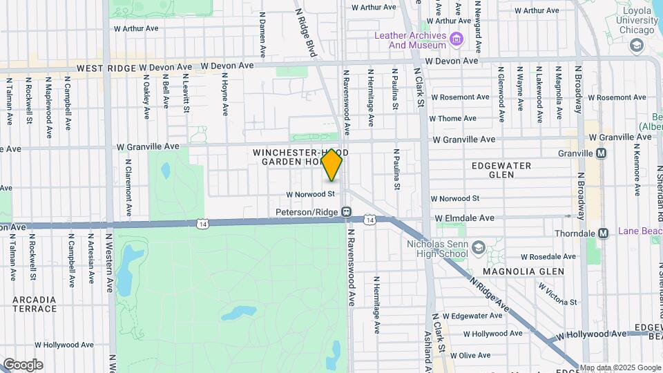 1818-1834 W Norwood St Mapa y Detalles de la Ubicación
