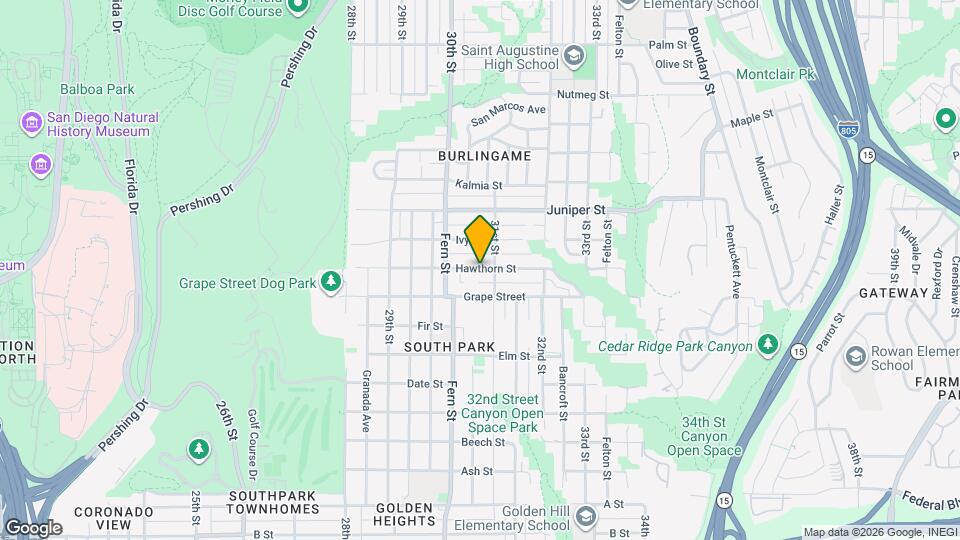 3075 Hawthorn St Map and Location Details
