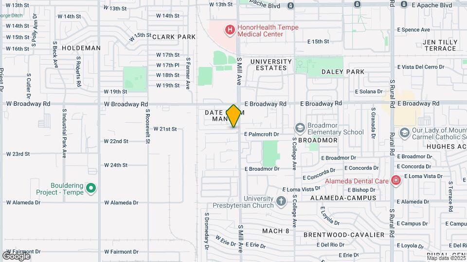 2110 S Mill Ave Mapa y Detalles de la Ubicación
