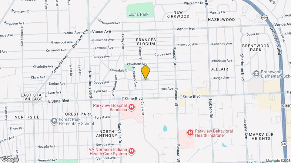 2422 Dodge Ave Mapa y Detalles de la Ubicación