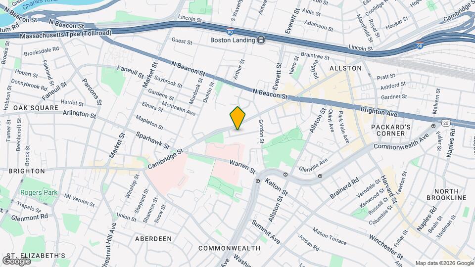 41 Ridgemont St, Unit 1T Map and Location Details