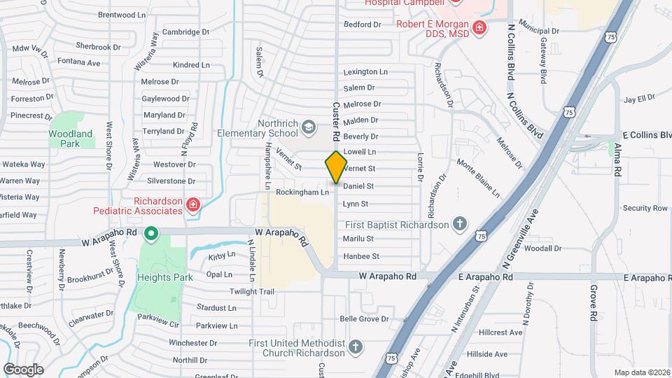 1203 Custer Rd Map and Location Details