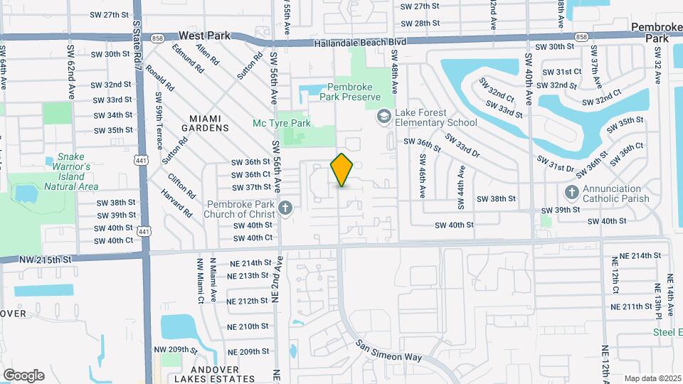5130 SW 37th St Map and Location Details
