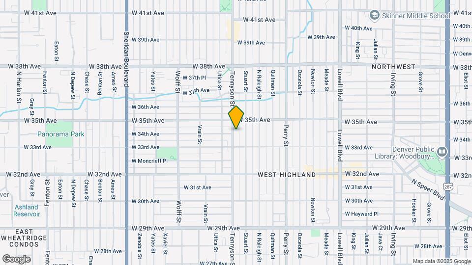 3420 Tennyson St Mapa y Detalles de la Ubicación