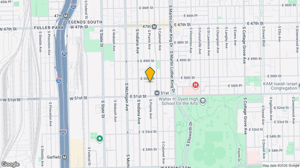 5004 S Prairie Ave Map and Location Details