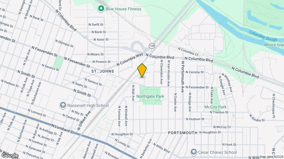 5967 N Fessenden St Map and Location Details