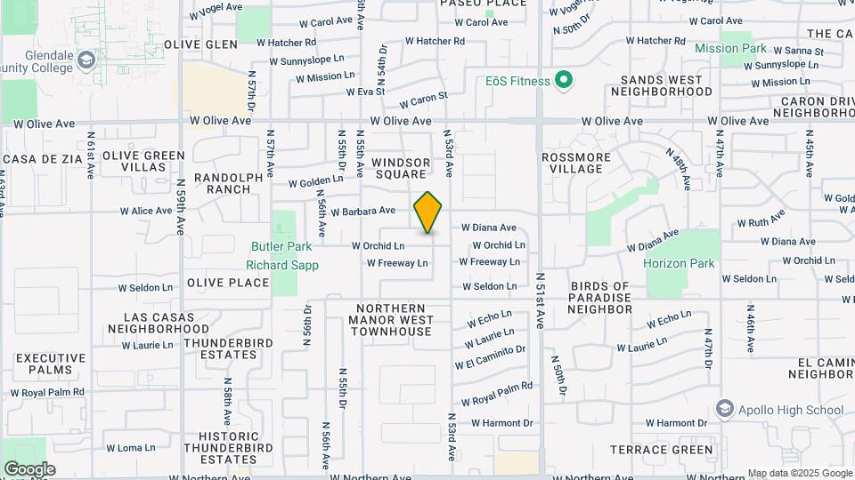 5322 W Orchid Ln Map and Location Details