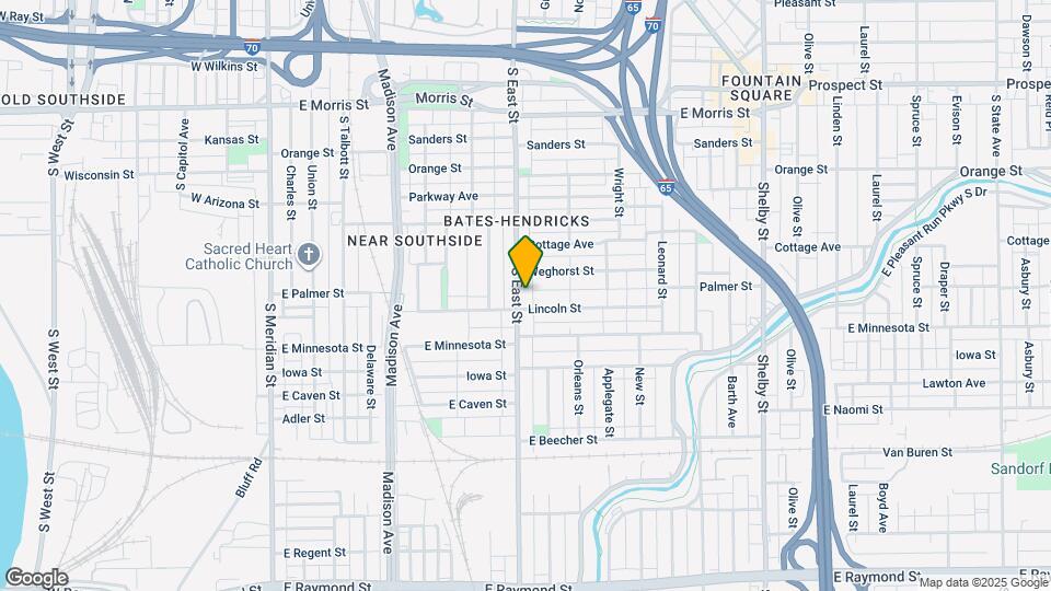 1527 S East St Map and Location Details