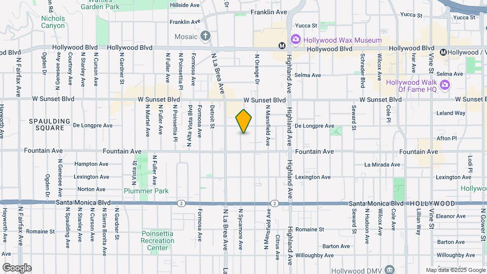 1338 N Sycamore Ave Map and Location Details