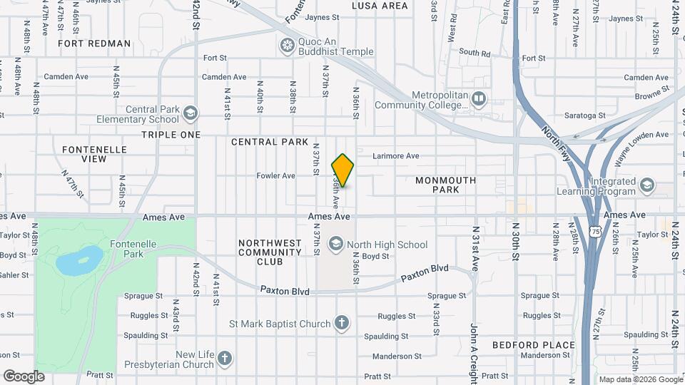 4529 N 36th Ave Map and Location Details