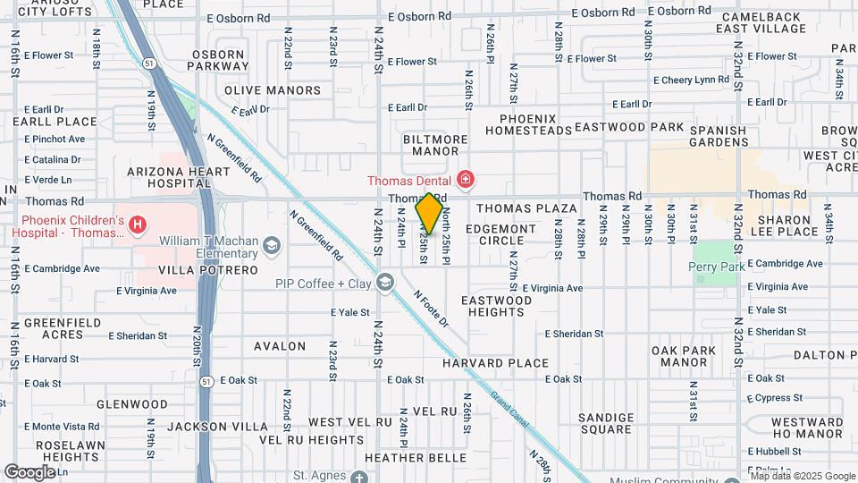 2801 N 25th St Map and Location Details