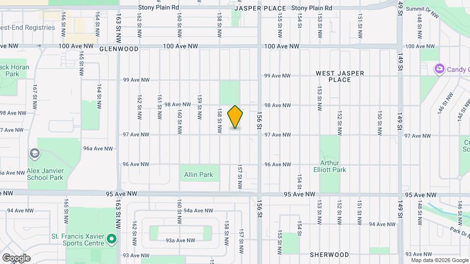15706 97 Av NW Map and Location Details