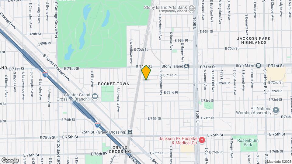 1302 E 72nd St Mapa y Detalles de la Ubicación