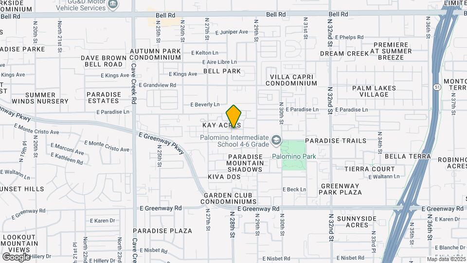 2801 E Monte Cristo Ave Map and Location Details