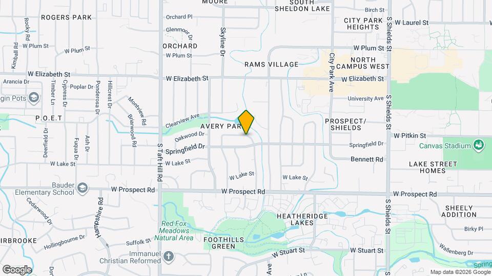 1101 Skyline Dr Map and Location Details