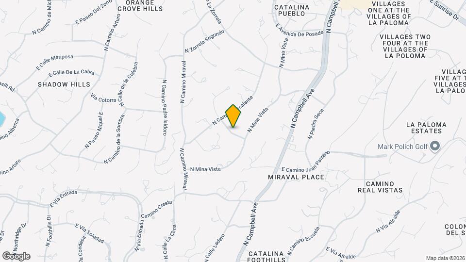 2235 E Camino el Ganado Map and Location Details